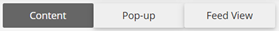 Content Pop-up and Feed view