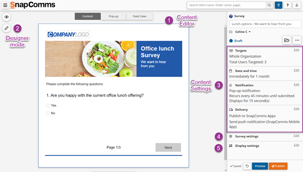 Survey Editor